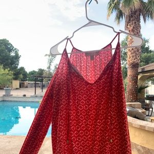 Michael kors red blouse